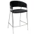 Krzesło barowe MARGO 65 czarny - welur, podstawa chromowana KH1201100129,74.SIL - King Home