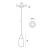 Lampa wisząca nowoczesna podtynkowa ETRO RC czarna/różowe złoto 896037 - OXYLED