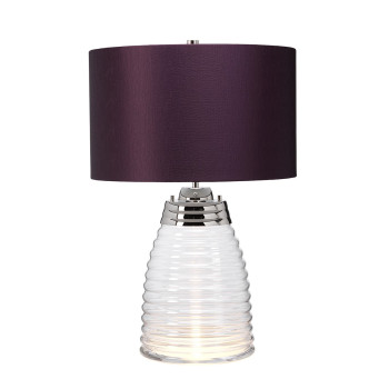 Lampa stołowa Milne fioletowy abażur QN-MILNE-TL-AUB - Quintessential