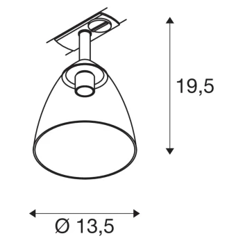 Lampa do szyny 1-fazowej PARA CONE GL 1006155 - SLV