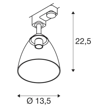 Lampa do szyny 3-fazowej PARA CONE GL 1006157 - SLV