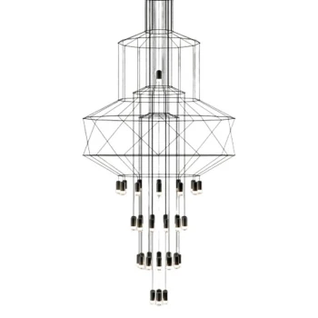 Lampa stylowa wisząca LINEA-43 czarna XT100-43P - Step Into Design