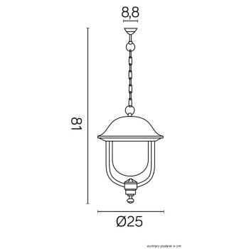 Lampa wisząca PRINCE - K 1018/1/O - SU-MA