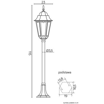 Lampa stojąca RETRO CLASSIC II - K 5002/2 H - SU-MA
