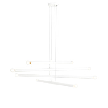 Lampa stylowa wisząca TUBO 8 WHITE 1072P - Aldex