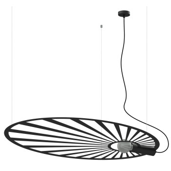Lampa designerska wisząca LEHDET czarna TH.001CZ - Thoro