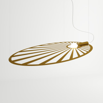 Lampa designerska wisząca LEHDET złota TH.001ZL - Thoro