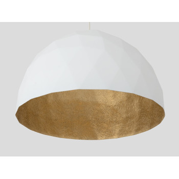 Lampa loft wisząca LEONARD L - złoto-biały
