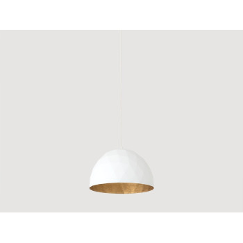Lampa loft wisząca LEONARD M - złoto-biały