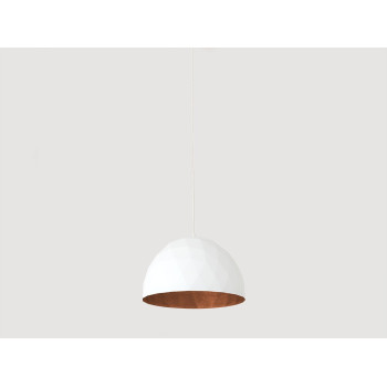 Lampa loft wisząca LEONARD M - miedziano-biały