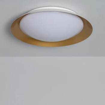 Plafon LED 31W Okrągły Biało Złoty 3 Barwy Świecenia