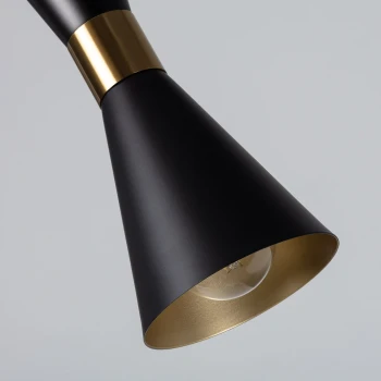 Lampa Sufitowa Żyrandol Czarno Złoty Abruzzo Salvatore ABR-LWS-6XE27 - Abruzzo
