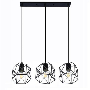 Lampa loft wisząca do salonu Brylant do jadalni czarny 3xE27 501 - Decorativi
