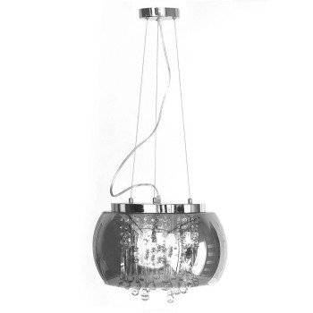 Lampa designerska Szklana do salonu COSMOS Przydymione lustro krople wody 50cm 512 - Decorativi