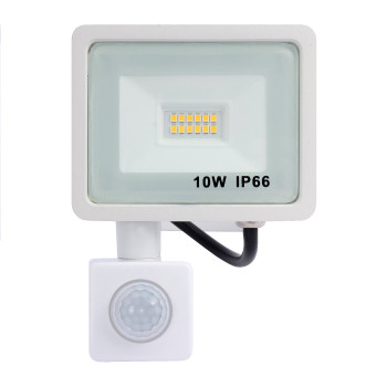 Halogen naświetlacz biały LED czujnik ruchu 10W B.ZIMNA 6000K 332 - Decorativi
