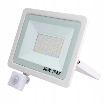 Halogen naświetlacz biały LED czujnik ruchu 50W neutralna 4000K 242 - Decorativi