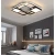Designerska czarna Lampa sufitowa designerska na pilota do sypialni LED kwadraty 80W 442 - Decorativi