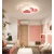 Lampa do pokoju dziecięcego LED różowe chmurki na sufit LED 58W na pilota 415 - Decorativi