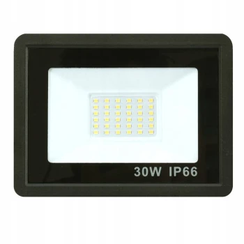 Halogen naświetlacz czarny LED bez czujnika ruchu 30W neutralna 4000K IP66 337 - Decorativi