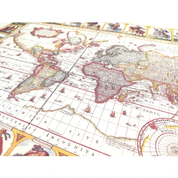 Historyczna Mapa Świata - Nova Totius Terrarum reprint - N. I. Piscator, 1652 r. M1652 -GD