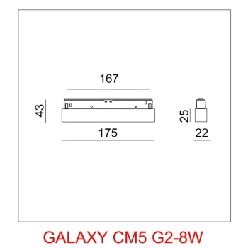 Lampa magnetyczna GALAXY CM G2 5-8W 4000K 033422B - ZARlight