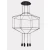Lampa wisząca LINEA-8 czarna czarna XT080-8P - Step Into Design