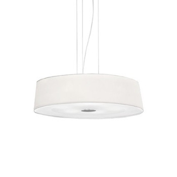Lampa wisząca abażur HILTON SP4 ROUND BIANCO 075501 - Ideal Lux