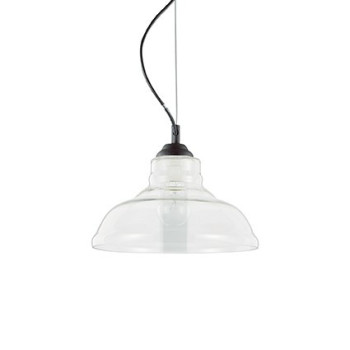 Lampa loft wisząca BISTRO' SP1 PLATE TRASPARENTE 112336 - Ideal Lux