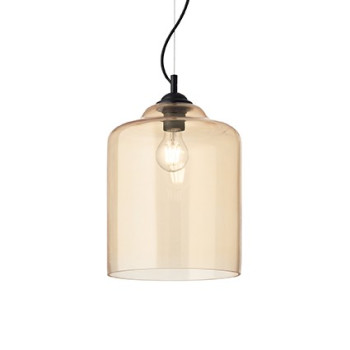 Lampa loft wisząca BISTRO' SP1 SQUARE AMBRA 163789 - Ideal Lux
