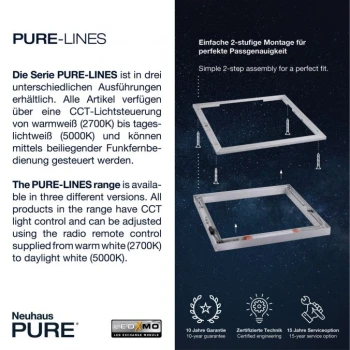 Lampa sufitowa antracytowa LED PURE-LINES 6022-13 - Paul Neuhaus