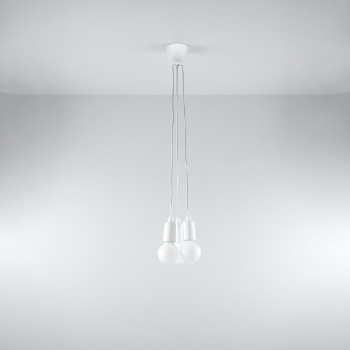 Lampa nad stół wisząca DIEGO 3 biała SL.0570 - Sollux