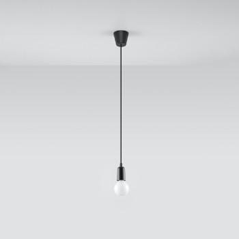 Lampa wisząca DIEGO 1 czarna SL.0572 - Sollux