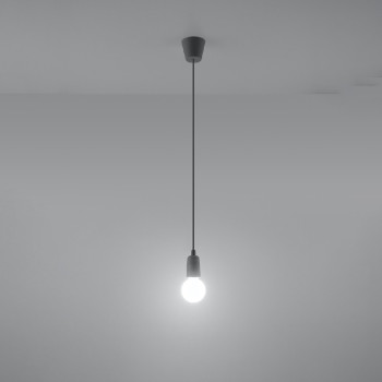 Lampa wisząca DIEGO 1 szara SL.0575 - Sollux