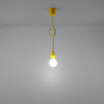 Lampa wisząca DIEGO 1 żółta SL.0578 - Sollux
