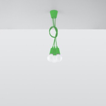 Lampa nad stół wisząca DIEGO 3 zielony SL.0582 - Sollux