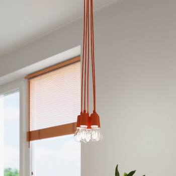 Lampa nad stół wisząca DIEGO 3 Pomarańczowy SL.0585 - Sollux