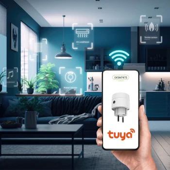 Wtyczka Wi-Fi Tuya Smart Pojedyńcza 10A IP20 EKSM7473 - Milagro