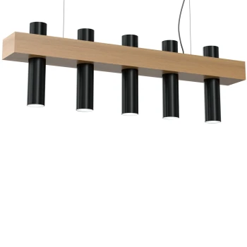 Lampa drewniana wisząca WEST BLACK MLP5511 - Milagro