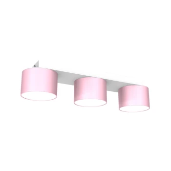Lampa sufitowa nowoczesna DIXIE Pink-White 3xGX53 MLP7555-Milagro
