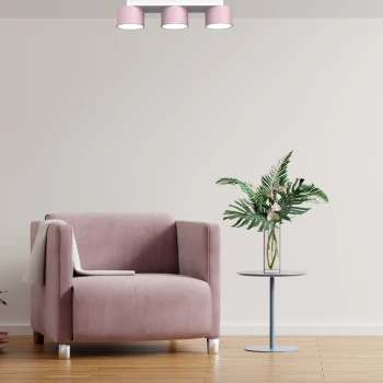 Lampa sufitowa nowoczesna DIXIE Pink-White 3xGX53 MLP7555-Milagro