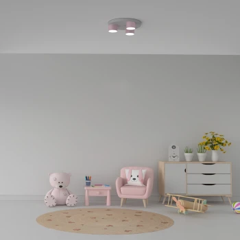 Lampa sufitowa nowoczesna DIXIE Pink-White 3xGX53 MLP7556-Milagro