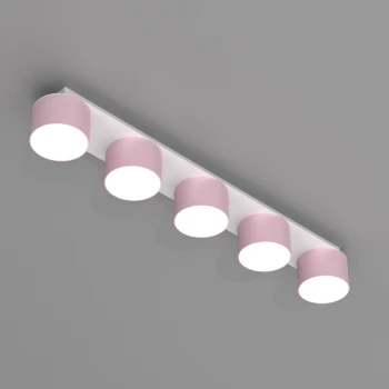 Lampa sufitowa nowoczesna DIXIE Pink-White 5xGX53 MLP7557-Milagro