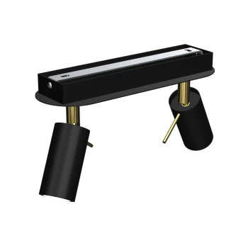 Lampa sufitowa PRESTON GOLD-BLACK 2x mini GU10 MLP7635-Milagro