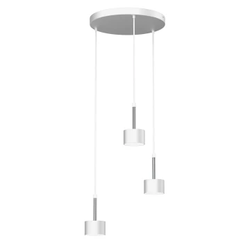 Lampa nad stół wisząca nowoczesna ARENA WHITE-SILVER 3xGX53 MLP7780-Milagro