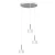 Lampa nad stół wisząca nowoczesna ARENA WHITE-SILVER 3xGX53 MLP7780-Milagro